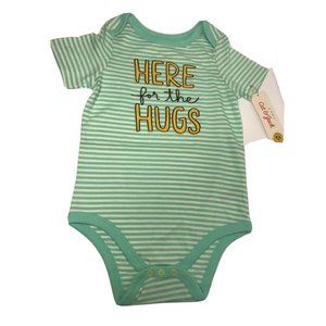 Cat & Jack One Piece Short Sleeved Snap bottom  Here for the Hugs 24 Months New